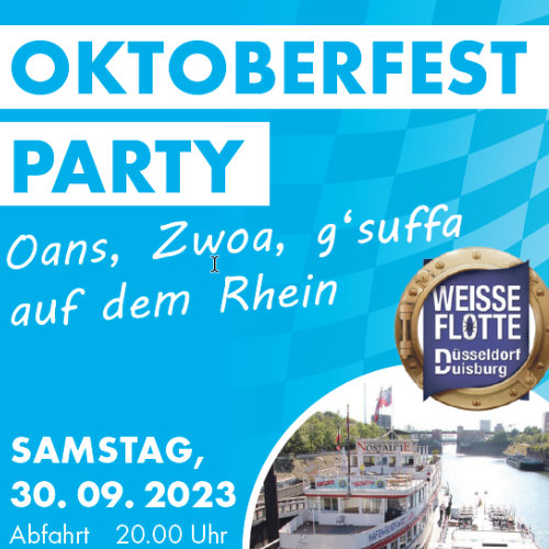 Oktoberfestparty auf dem Rhein | Wir lieben Tickets