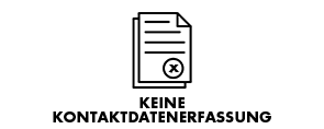 Keine Kontaktdatenerfassung