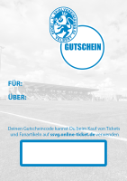 Gutschein (Hintergrund: Stadion)