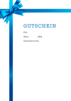 Gutschein zum Selbstausdrucken Gutschein zum Selbstausdrucken