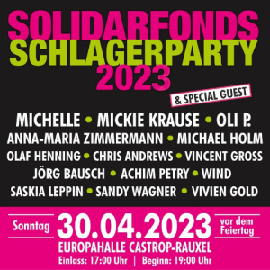 Künstlerbild von Solidarfonds-Schlagerparty 2026