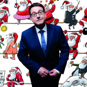 Künstlerbild von Kai Magnus Sting - Unter Weihnachtsmännern - mit dem Spardosen-Terzett